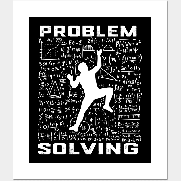 Problem Solving Climber Rock Climbing Bouldering Pun Wall Art by ChrifBouglas